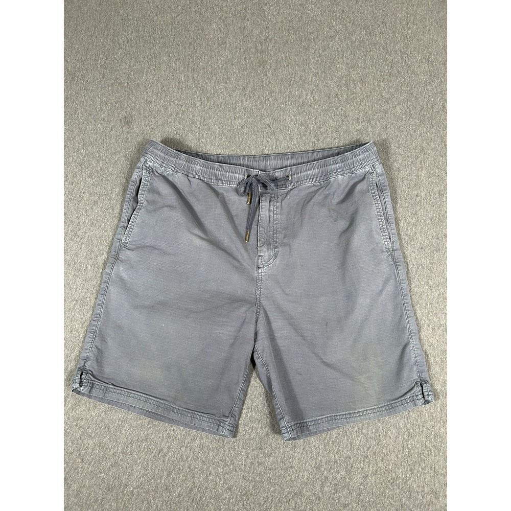 PrAna Drawstring Shorts Mens Gray Ripstop Casual Elastic Waist Outdoor XL
